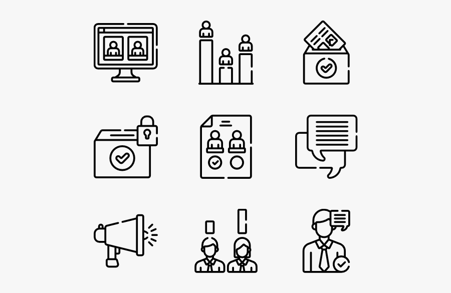 Voting Drawing Black Box - Prototype Icon, Transparent Clipart