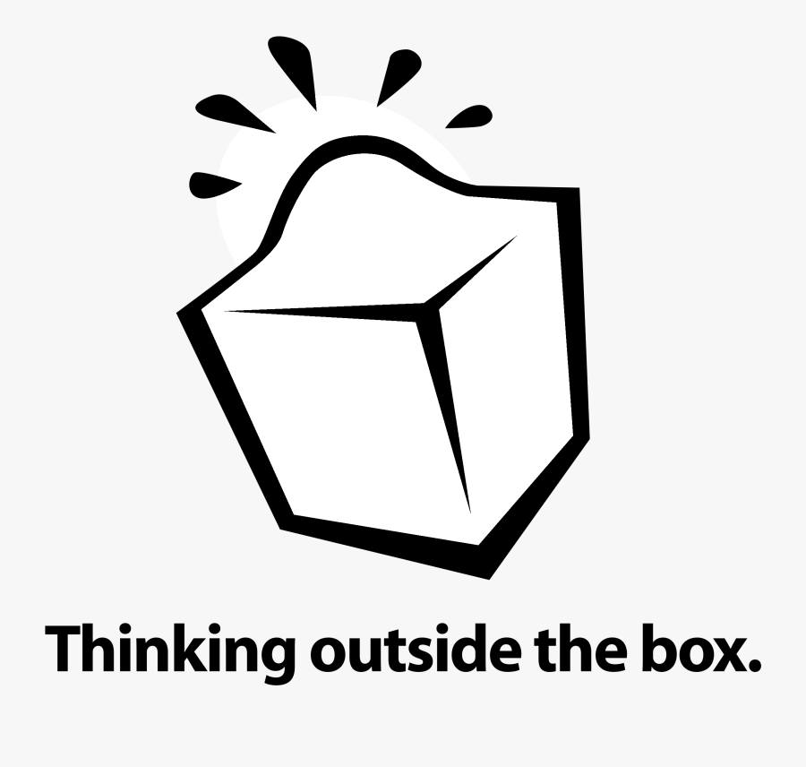Thinking Outside The Box Logo Black And White - Thinking Out Of The Box Logos, Transparent Clipart