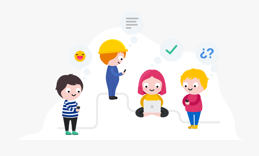 People Working With Happyforce - Cartoon, Transparent Clipart