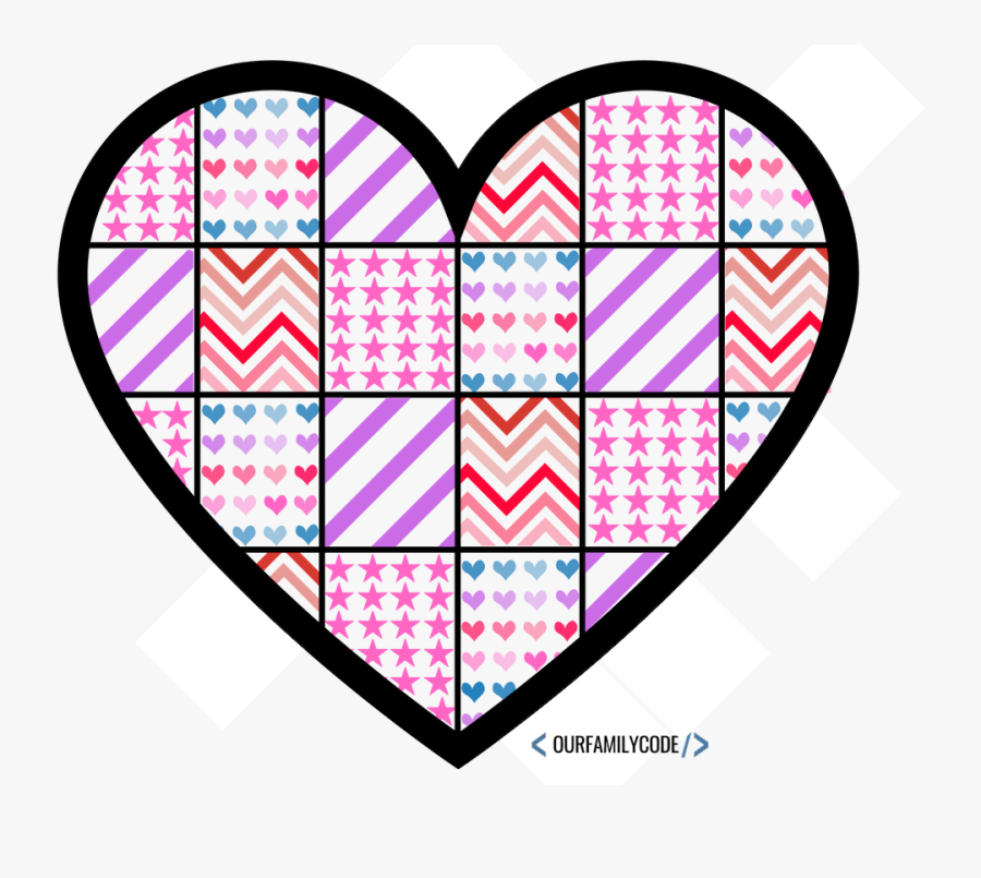 Patchwork Heart Logic Activity - Circle, Transparent Clipart