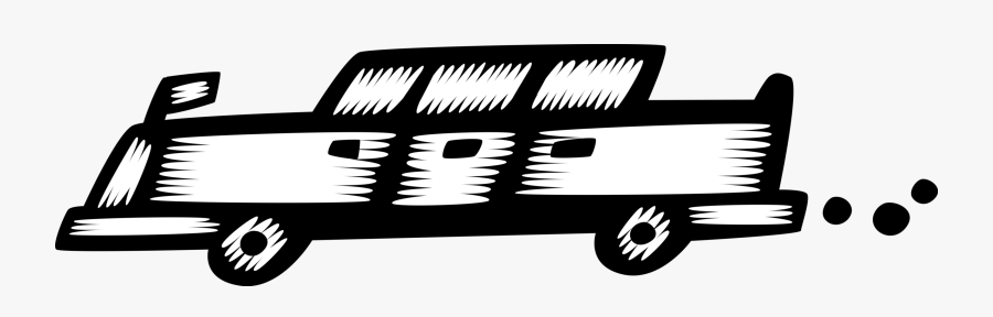 Vector Illustration Of Stretch Limousine Luxury Sedan, Transparent Clipart