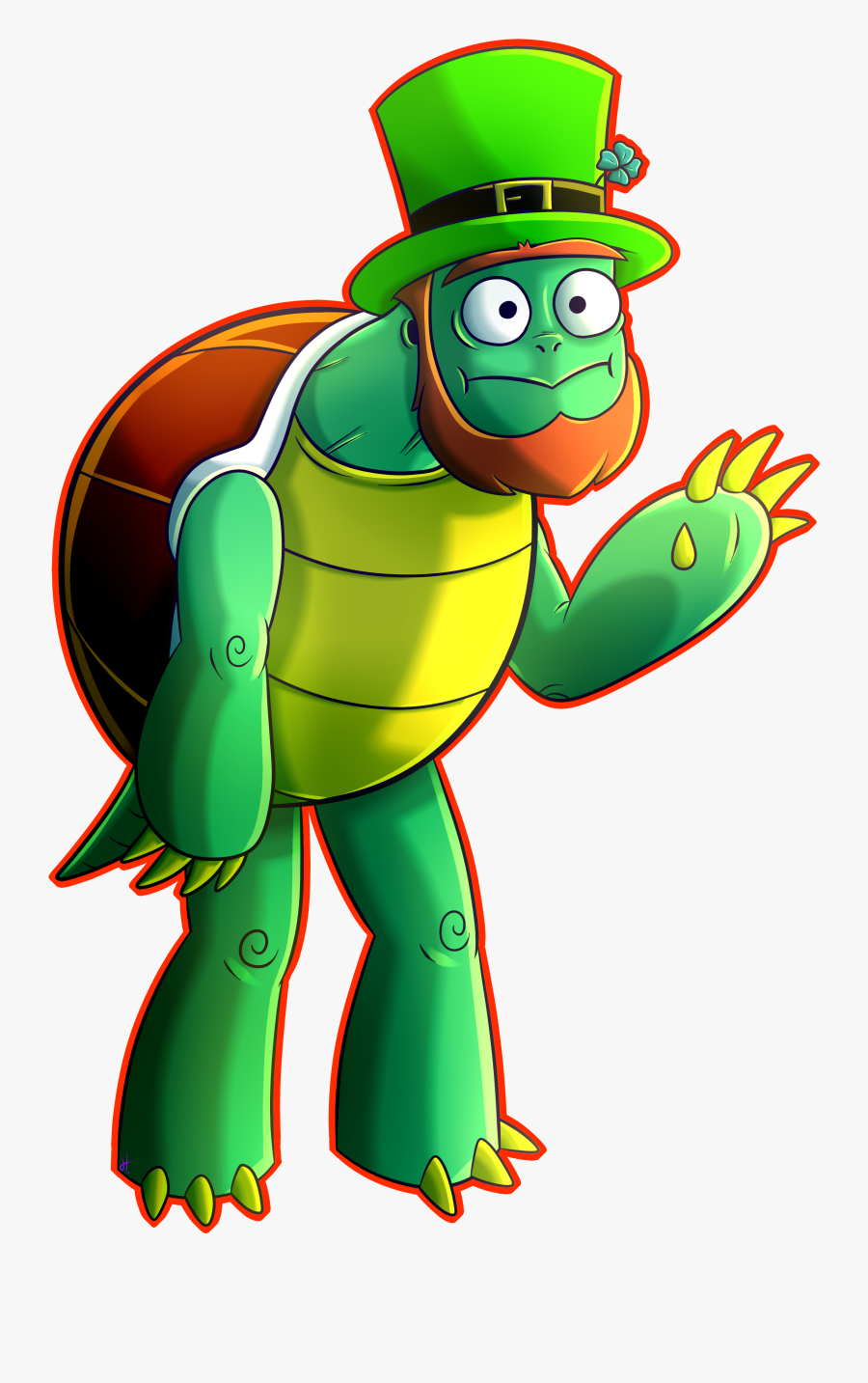 Lucky Turtle - Cartoon, Transparent Clipart