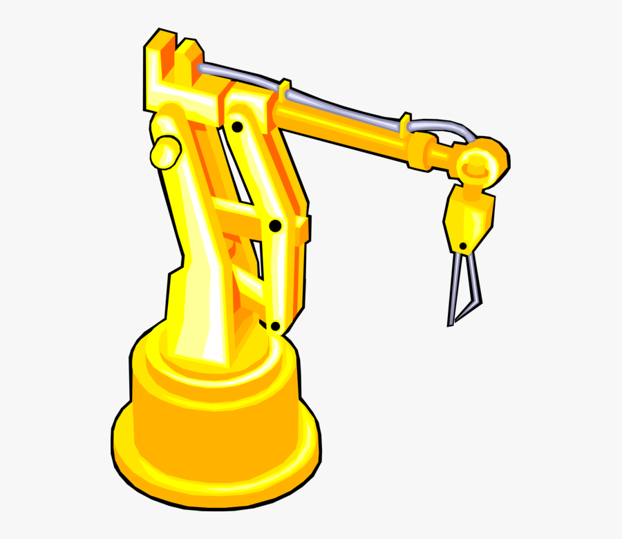 Vector Illustration Of Automated Assembly Line With - 産業 ロボット イラスト フリー, Transparent Clipart