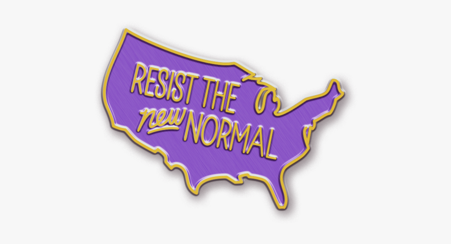 Resist The New Normal Pin - Label, Transparent Clipart