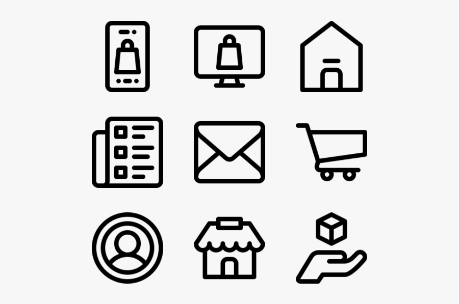 Online Marketplace - Device Icon Png, Transparent Clipart