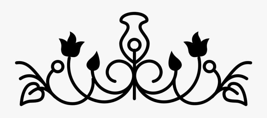 Flower Design Png Horizontal, Transparent Clipart
