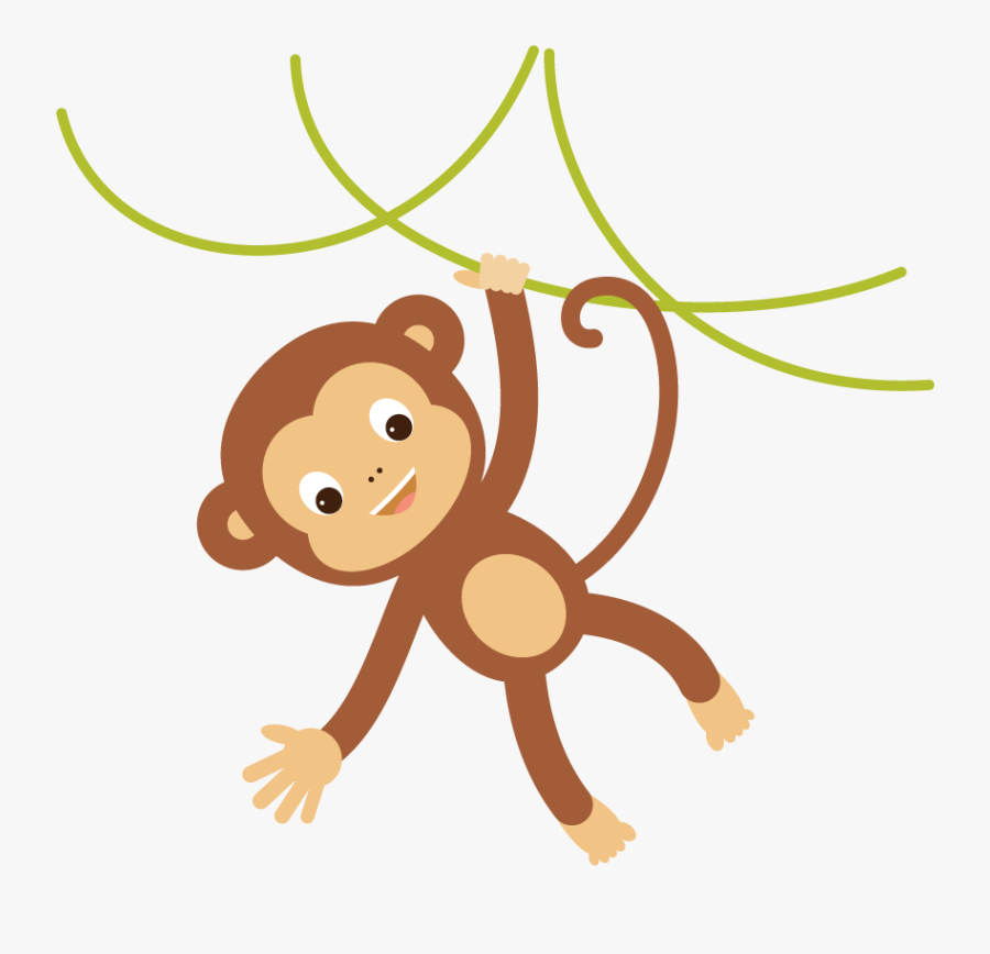 Cap Drawing Monkey - Hanging Monkey Png Cartoon, Transparent Clipart