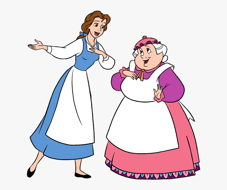 Belle Human Mrs Potts - Mrs Potts And Belle, Transparent Clipart
