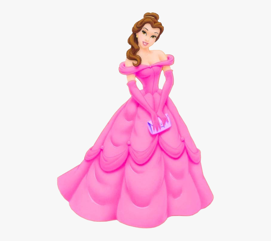 Belle Pink - Disney Princess Pink Gown, Transparent Clipart