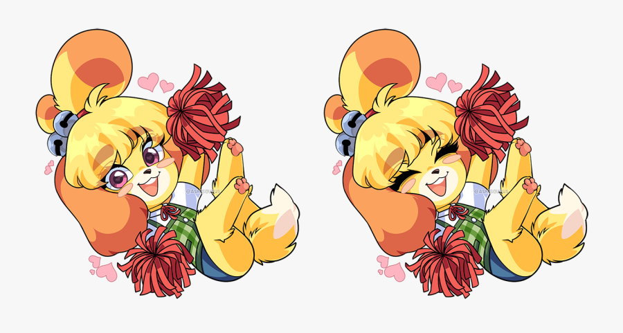 Cheering Isabelle Charm ♡ - Isabelle Nintendo, Transparent Clipart