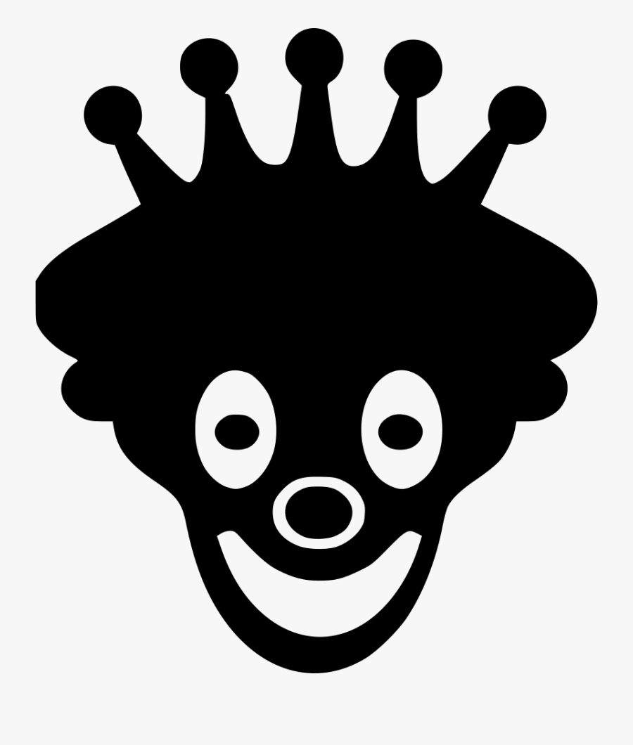 Queen Joke Mask Face Halloween - Joke Clipart Black And White, Transparent Clipart