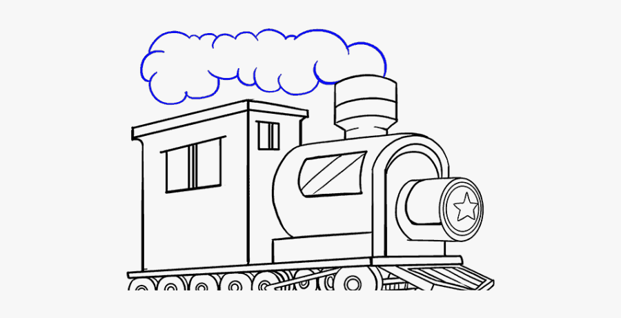 Train Cartoon Sketch Transparent, Transparent Clipart
