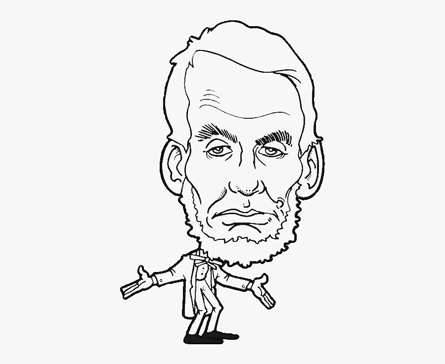 Abraham Lincoln Coloring Book Lincoln Memorial Caricature - Illustration, Transparent Clipart