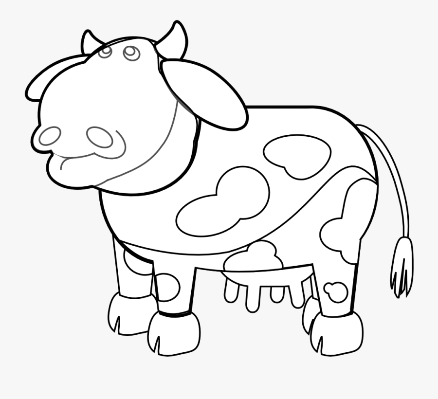 Cow Png Outline, Transparent Clipart