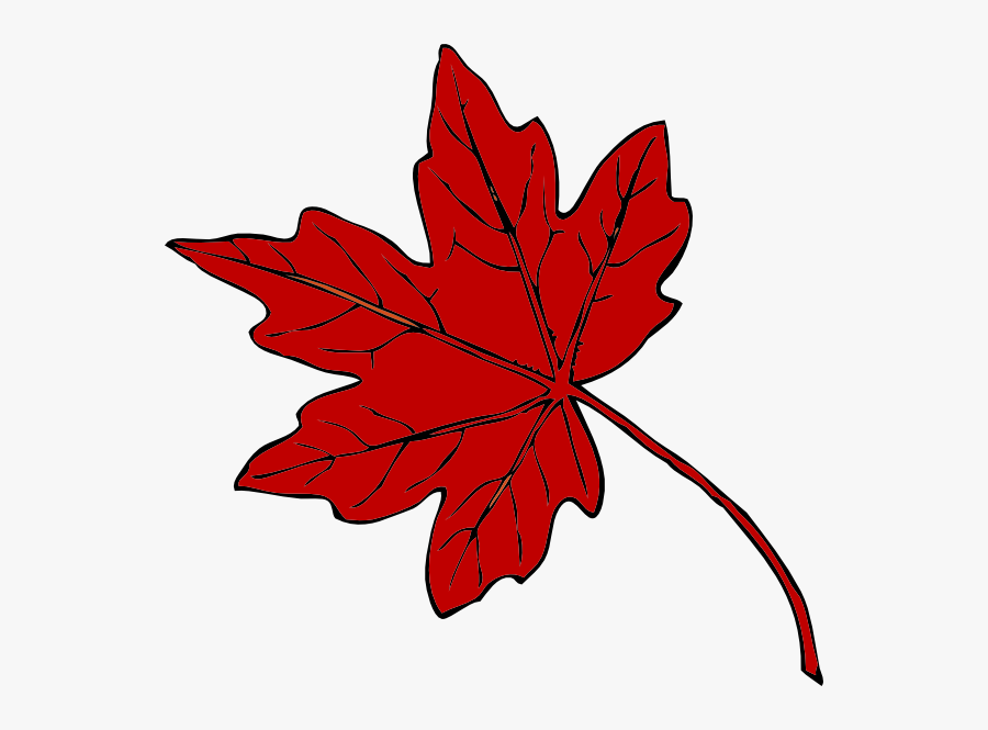 Red Maple Leaf Clip Art At Clker - Red Maple Leaf Clipart, Transparent Clipart