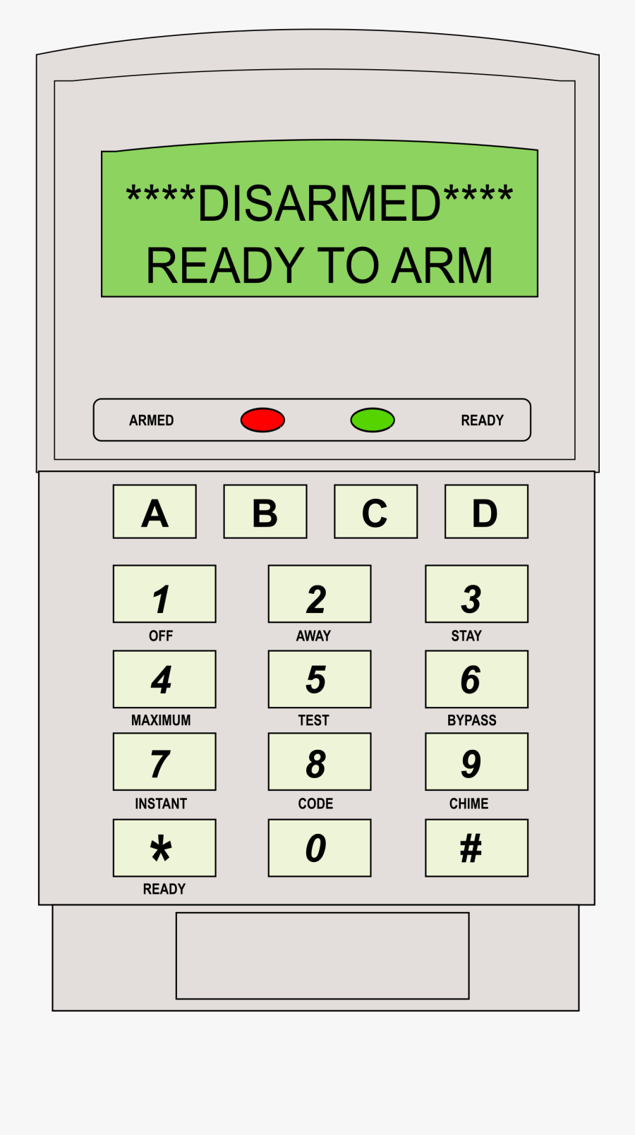 Alarm Keypad Clip Arts - 6165ex Keypad, Transparent Clipart