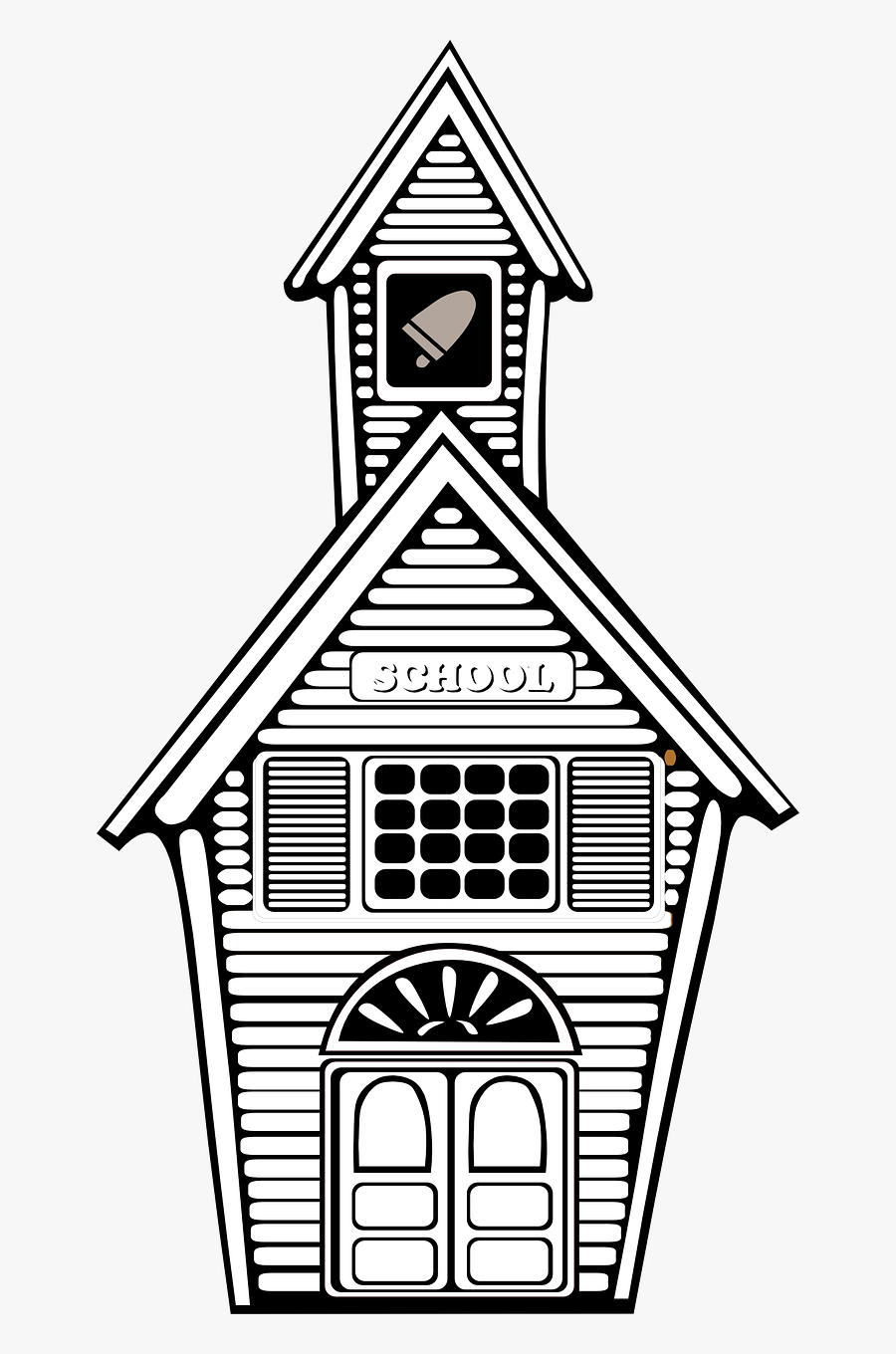 School Building Clock Free Picture - School Building Clip Art, Transparent Clipart