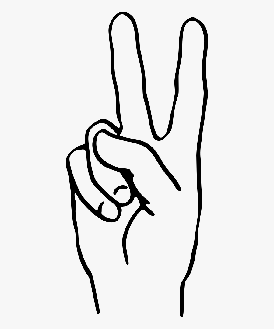 V For Victory - Free Clip Art Victory Sign, Transparent Clipart