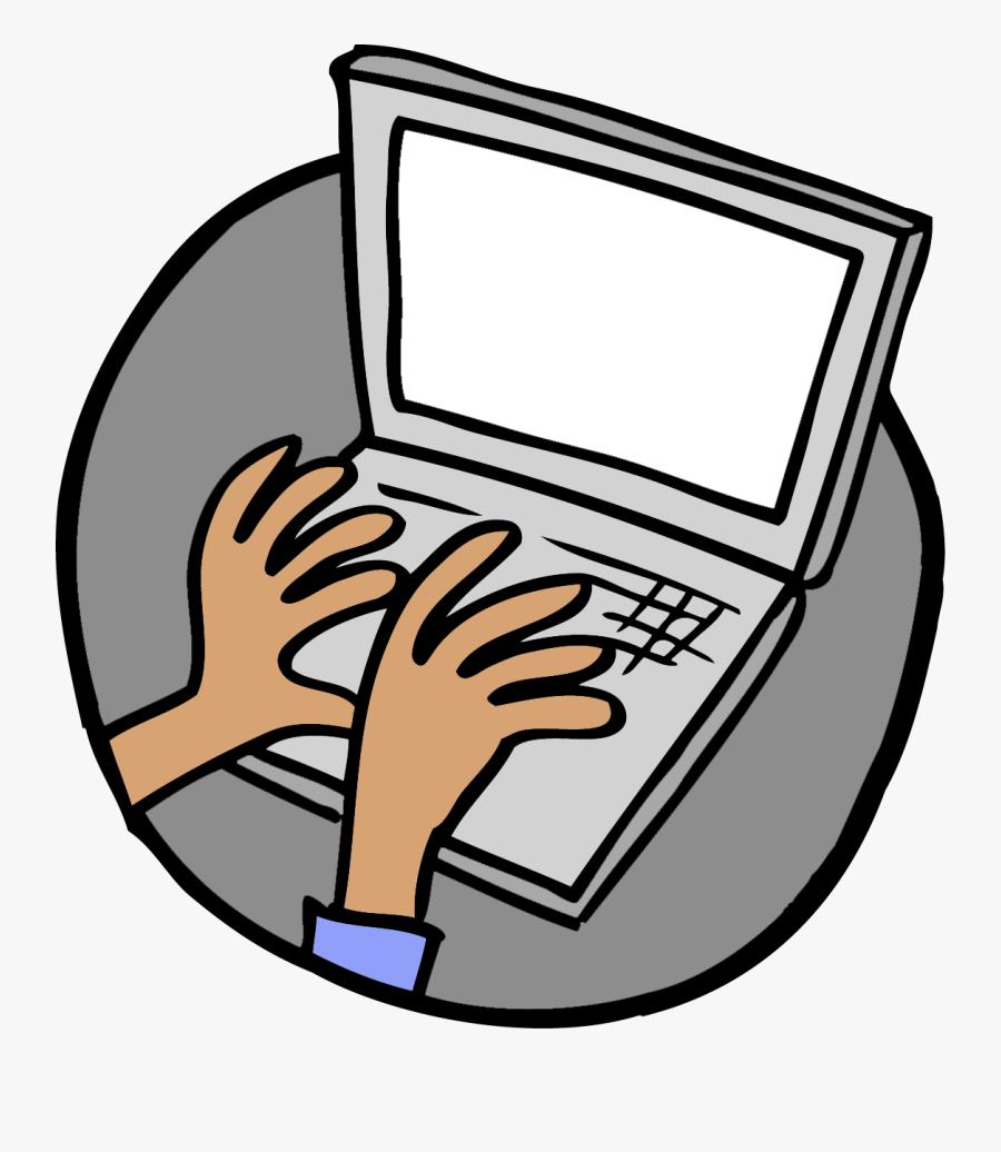 Laptop In Use - Laptop Drawing Logo Png, Transparent Clipart