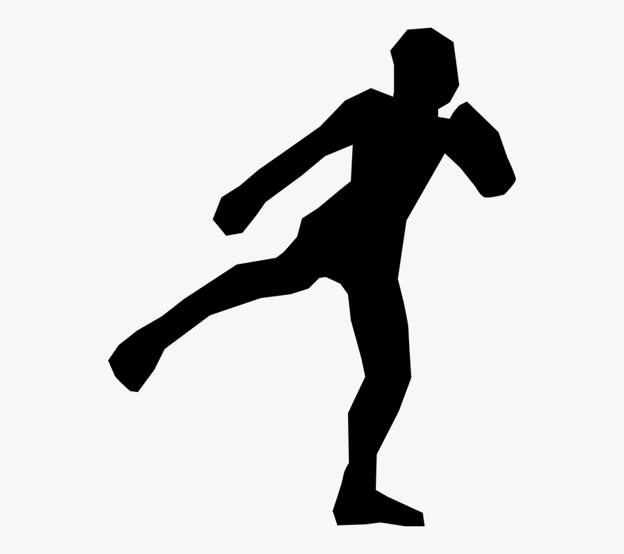 Muay Thai Silhouette, Transparent Clipart