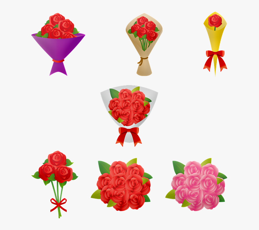 Rose Bouquet, Roses, Mother"s Day, Bouquet, Wedding - バラ の 花束 イラスト, Transparent Clipart