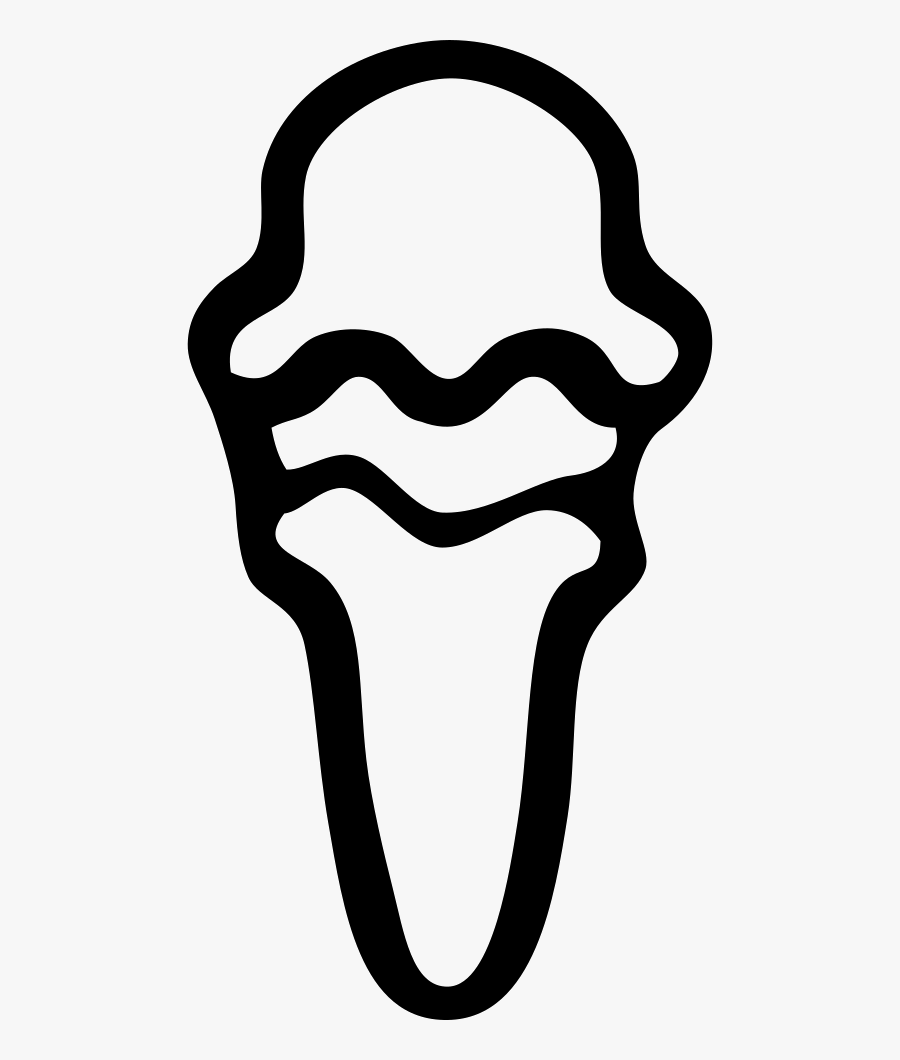 Ice Cream Cone Outlined Dessert - Shake Shack Ice Cream Logo, Transparent Clipart