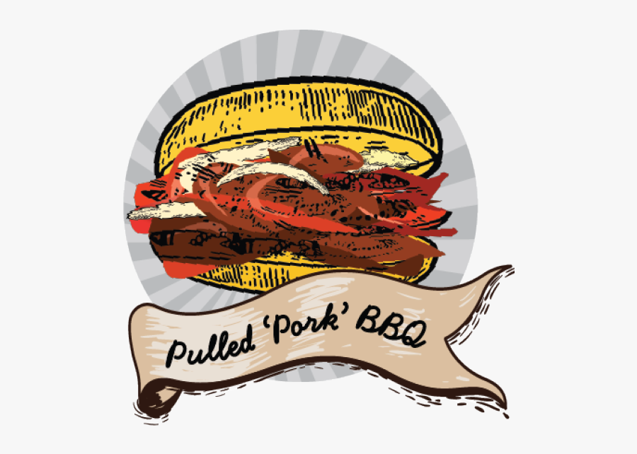 Pulled Pork Burger Clipart, Transparent Clipart