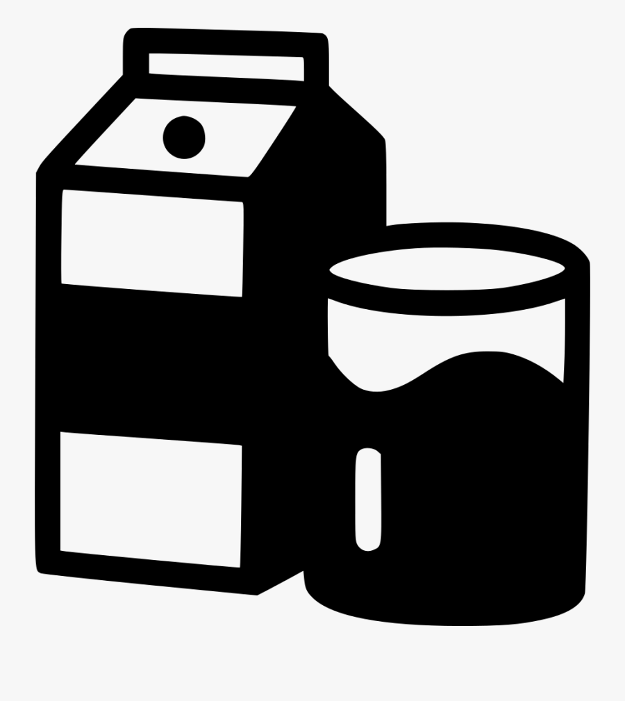 Milk Juice Carton And Glass, Transparent Clipart