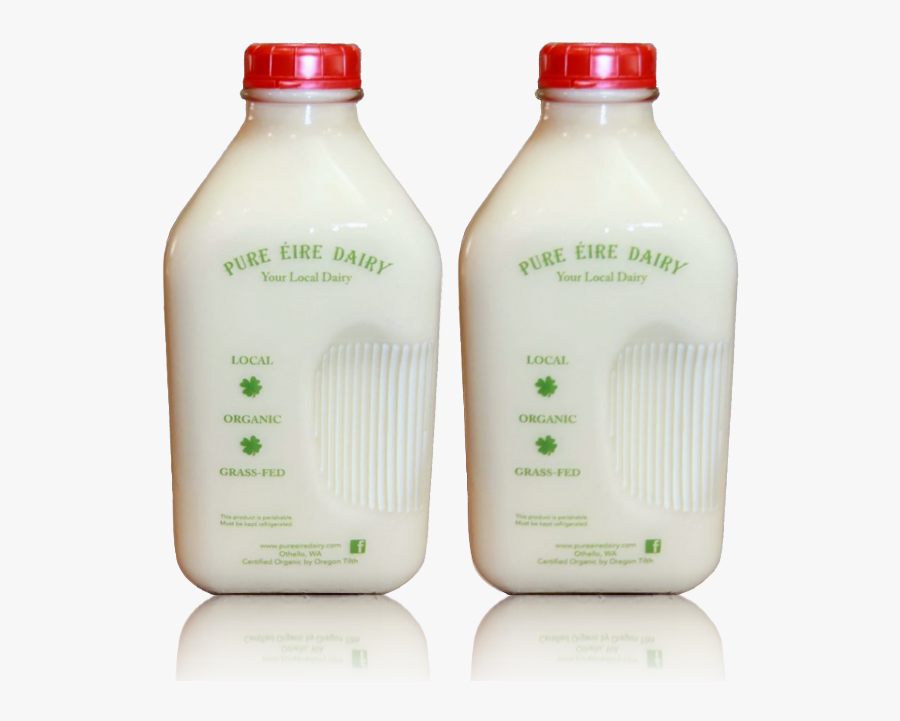 Glass Bottles Of Pure Eire Dairy Farm Fresh Milk - Plastic Bottle, Transparent Clipart