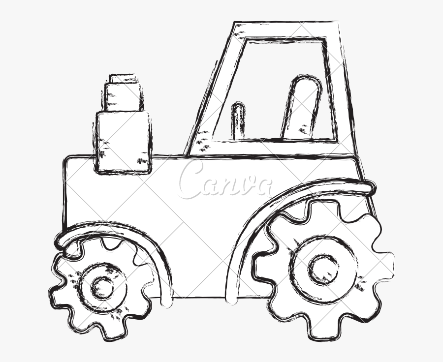 Drawing Tractors Farm Equipment, Transparent Clipart