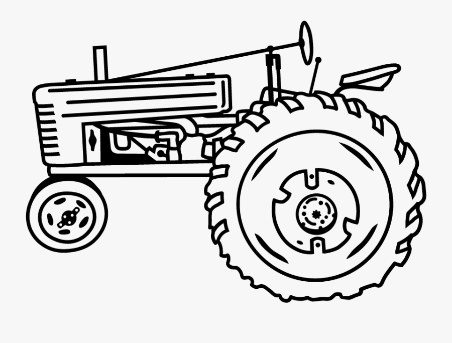 Tractor108 - Line Art, Transparent Clipart