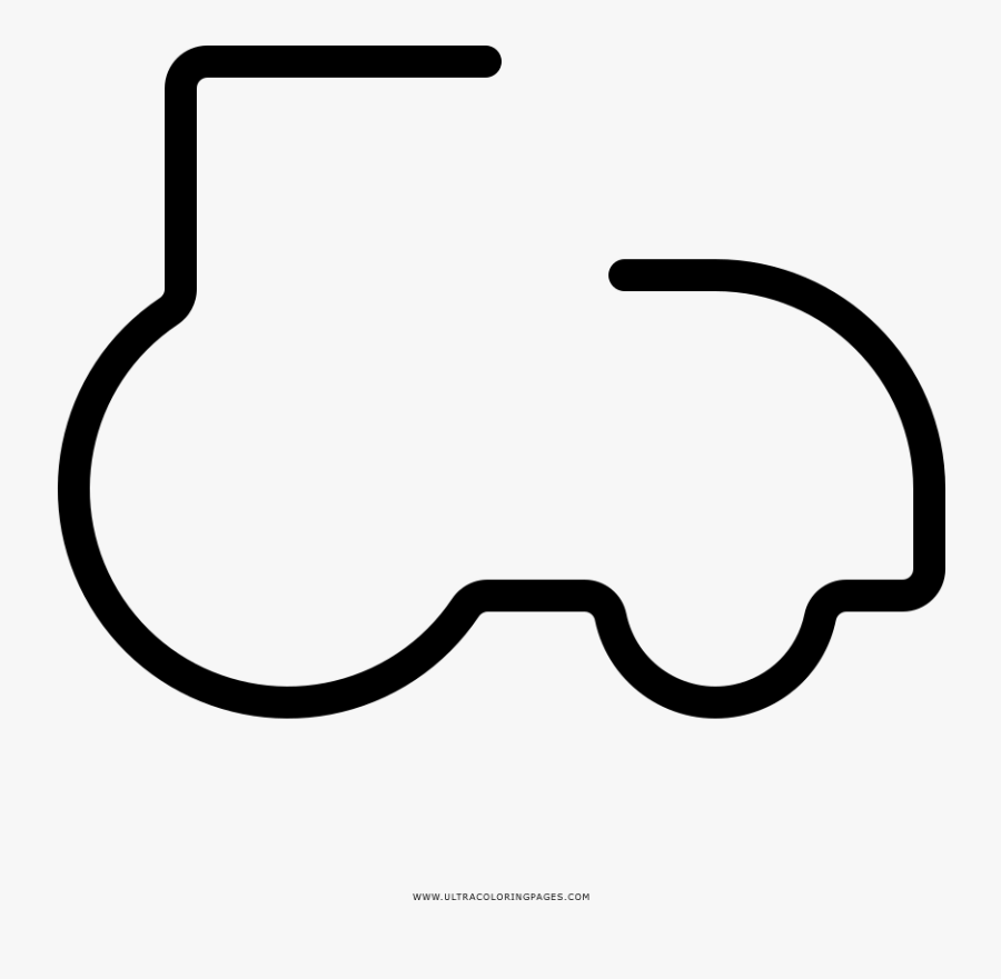 Tractor Coloring Page - Line Art, Transparent Clipart
