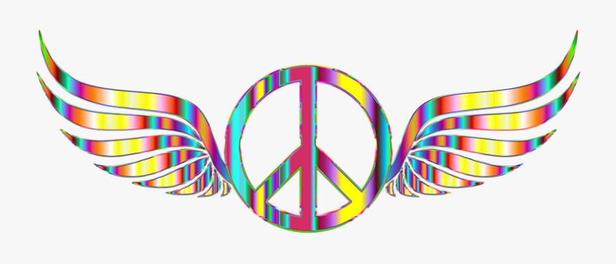 Peace, Sign, Symbol, Wings, Abstract, Geometric, Art - Peace Signs Transparent Background, Transparent Clipart