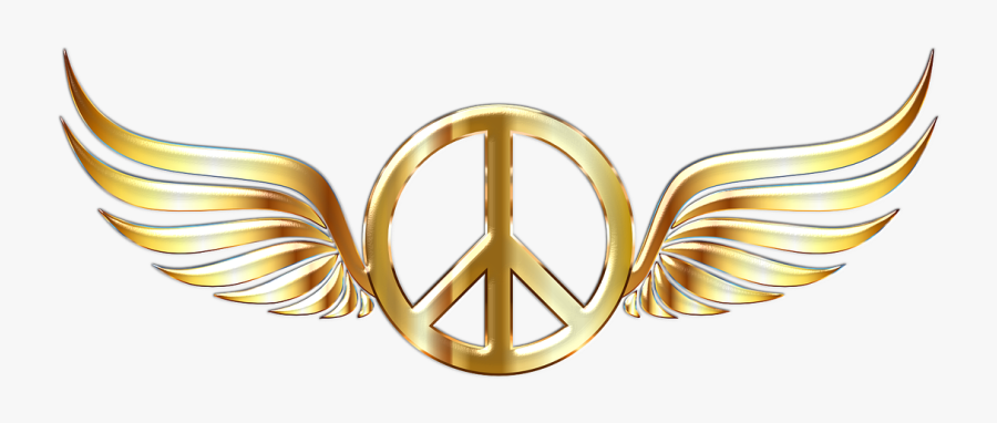 Peace Sign Symbol Free Picture - Peace Symbols With Wings, Transparent Clipart