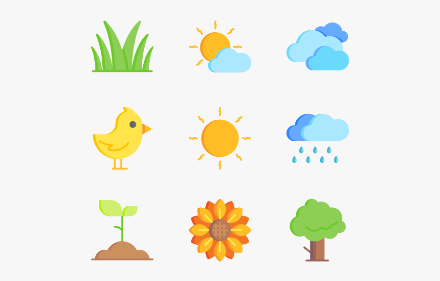 Spring - Flower Cartoon Png Icon, Transparent Clipart