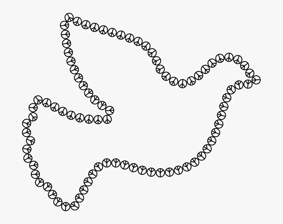 Peace Sign Dove, Transparent Clipart