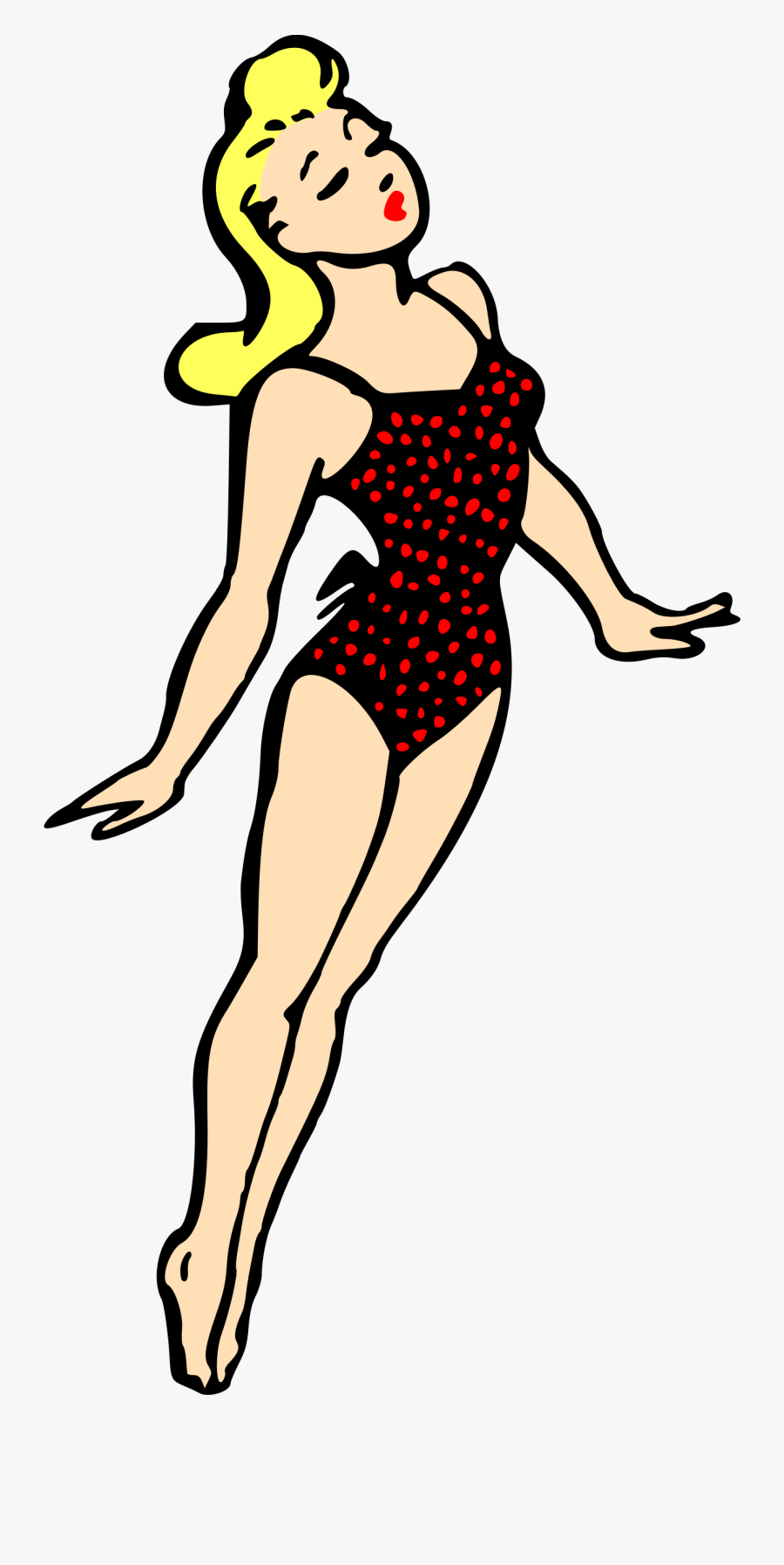 Lady In Swimsuit Clip Arts - Clip Art, Transparent Clipart