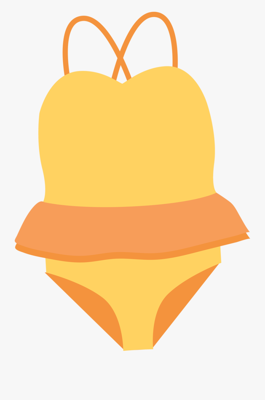 Ruffle Swimsuit Svg Cut File, Transparent Clipart