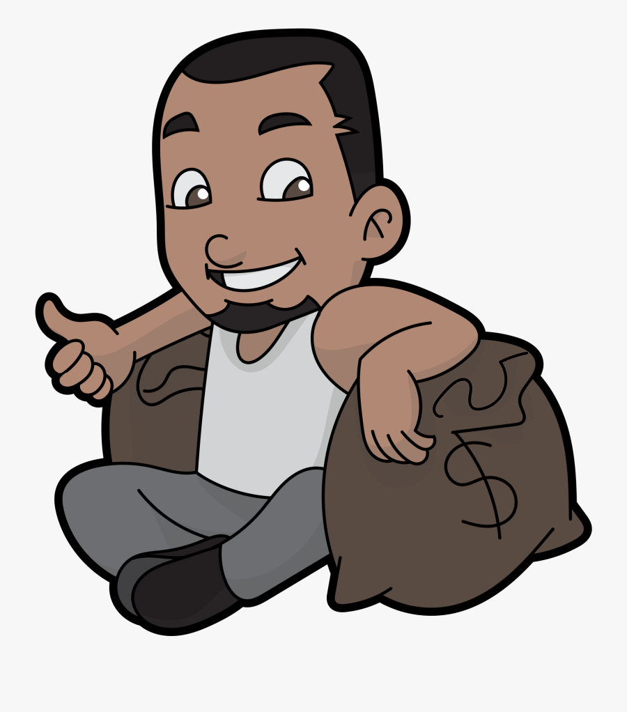 Cartoon Black Guy Png, Transparent Clipart