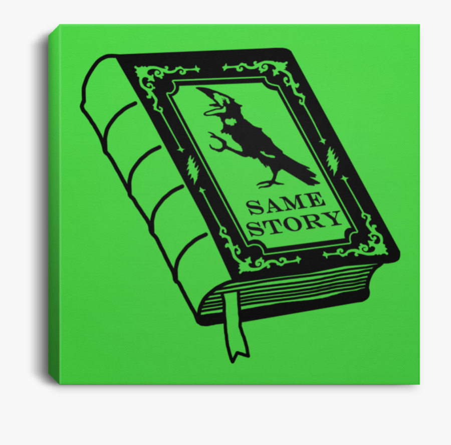 Crow Same Story Book Square Canvas, Transparent Clipart