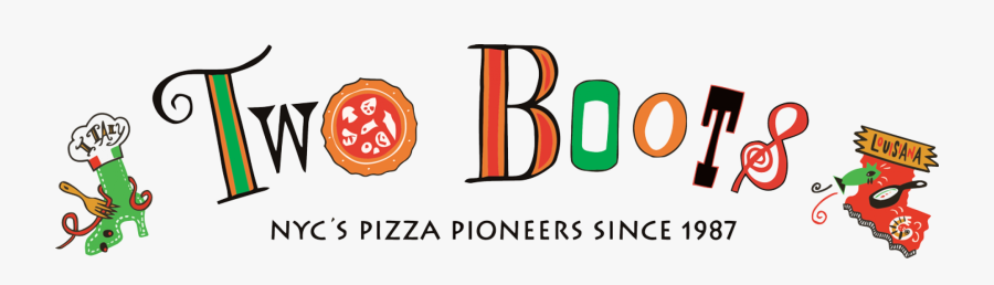 Two Boots Pizza Logo, Transparent Clipart