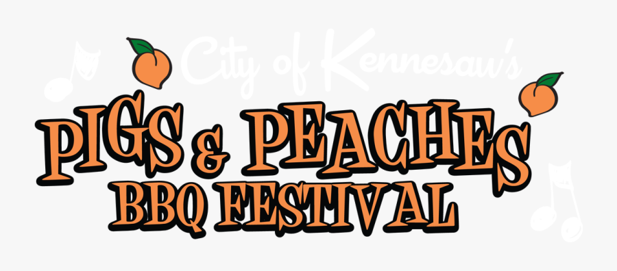 Pigs & Peaches Bbq Festival Header, Transparent Clipart