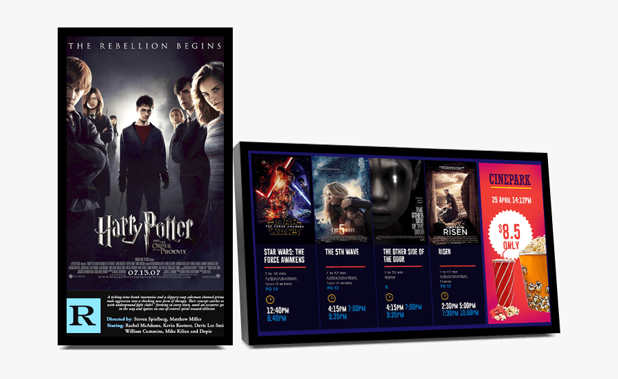 Digital Box Office Display Solution For Cinema Digital - Harry Potter And The Order Of The Phoenix The Rebellion, Transparent Clipart