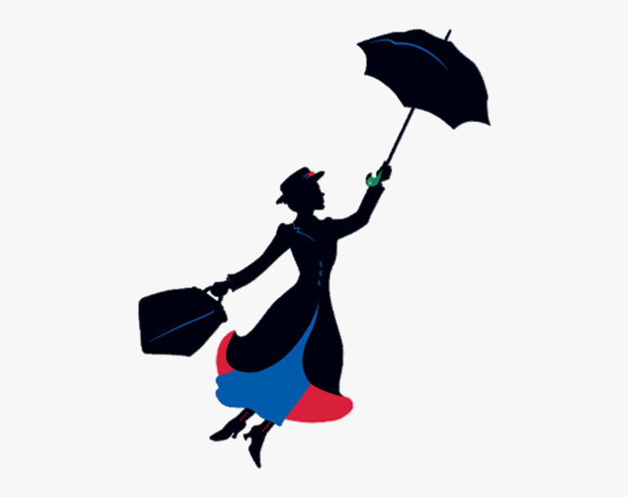 Mary Poppins Returns Flying, Transparent Clipart