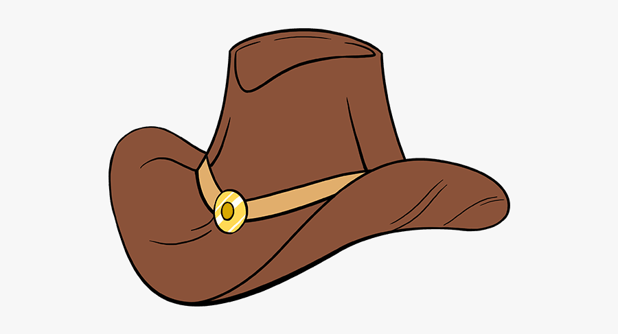 How To Draw Cowboy Hat - Cartoon Cowboy Hat Drawing, Transparent Clipart