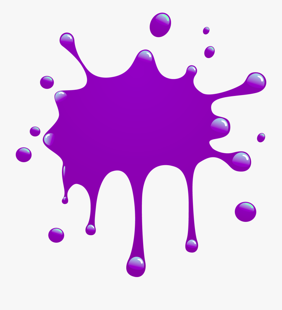 Purple Paint Splatter Clip Art, Transparent Clipart