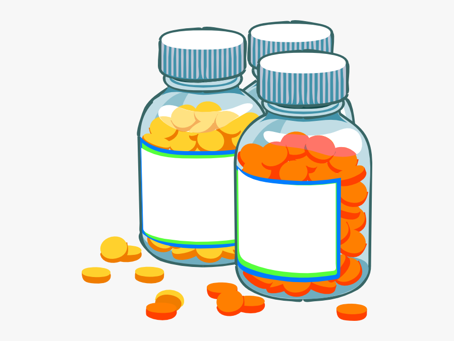Blank Medicine Bottles Clip Art At Clker Com Vector - Transparent Background Pill Bottle Clipart, Transparent Clipart