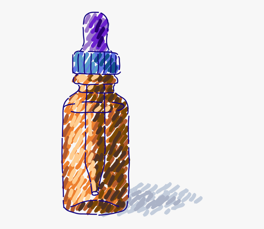Vector Illustration Of Medicine Bottle With Eye Dropper - Illustration, Transparent Clipart