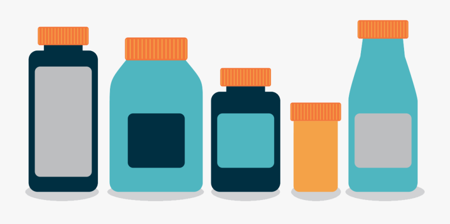 Medicine Bottles Png, Transparent Clipart
