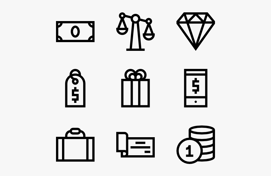 Payments - Icon Black And White, Transparent Clipart